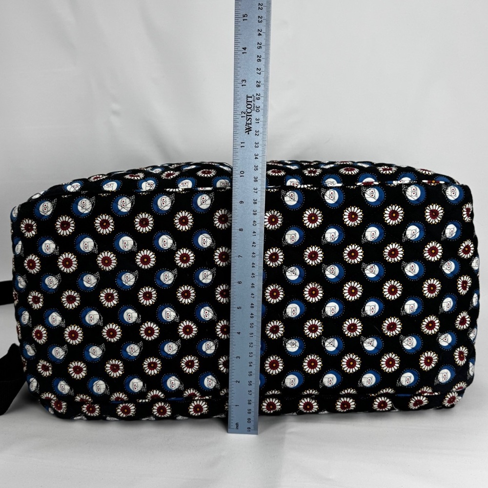 Vera Bradley Blue Night Owl Overnight Duffel Bag Xtra LG 20" x 12" Luggage Tote - Picture 12 of 12